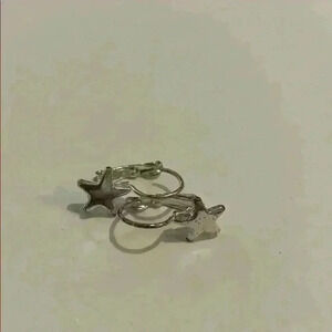 Silver star earrings